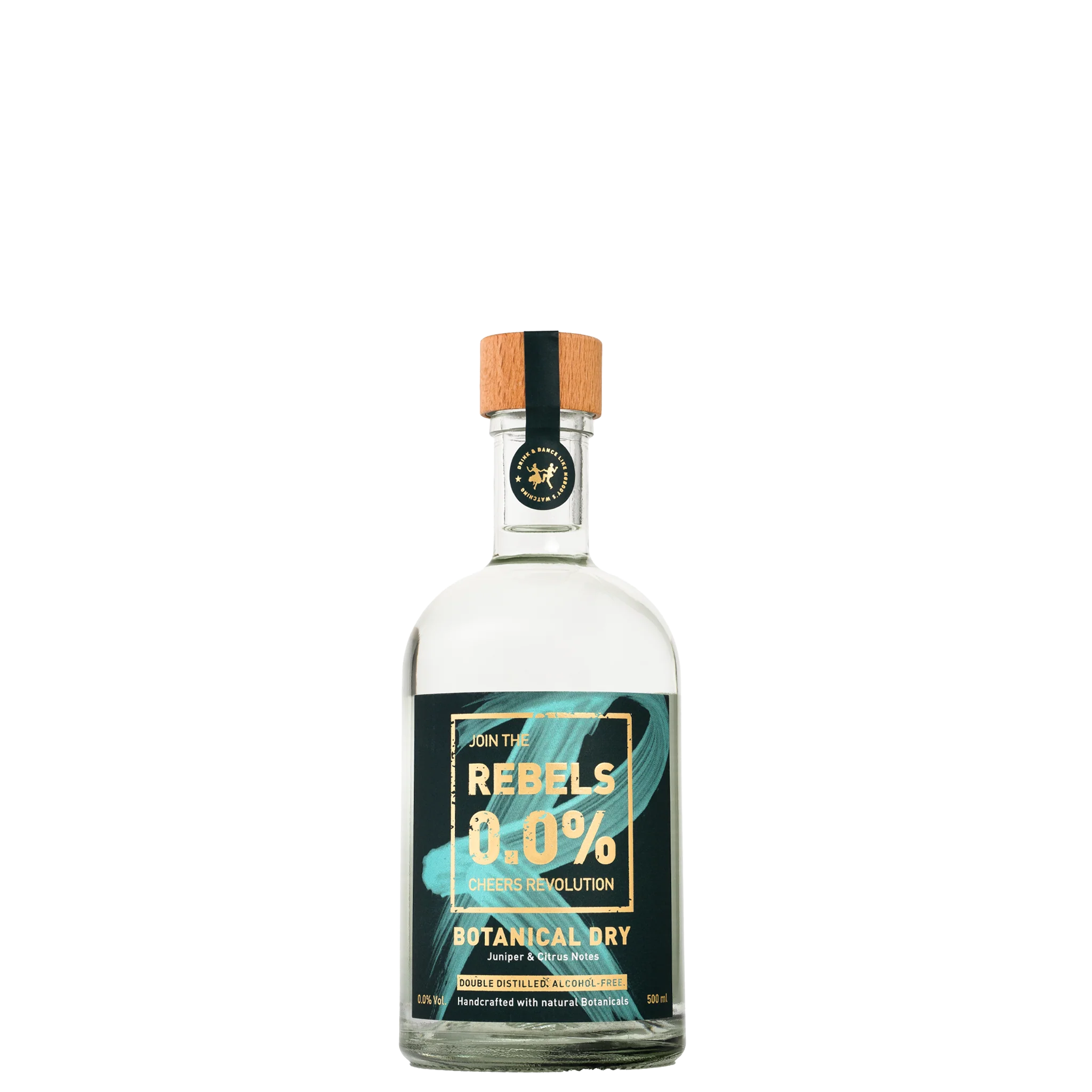 Rebels Botanical Dry – nealkoholická alternativa ginu 0,0 % ABV, láhev 500 ml