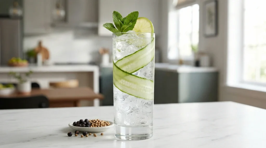 gin a tonik s okurkou