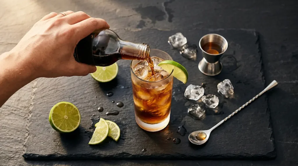 rum s kolou nealko